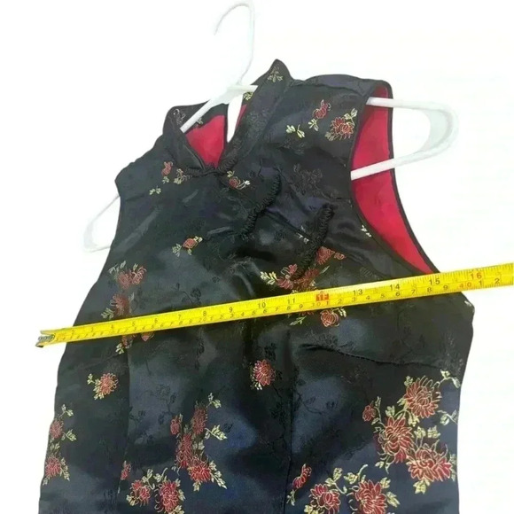 Vintage Robbie Bee Asian Inspired Sheath Maxi Dress Women Size 6 Petite - Picture 7 of 8